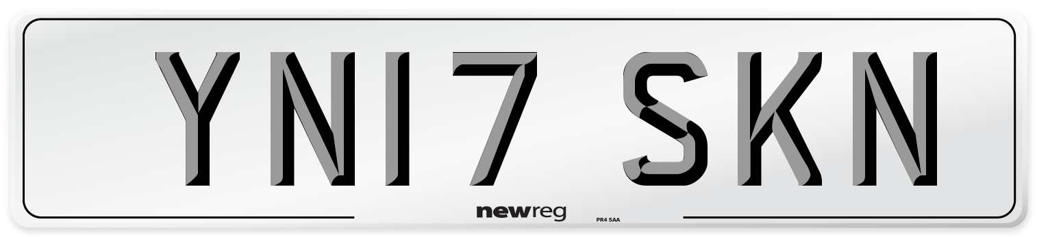 YN17 SKN Number Plate from New Reg